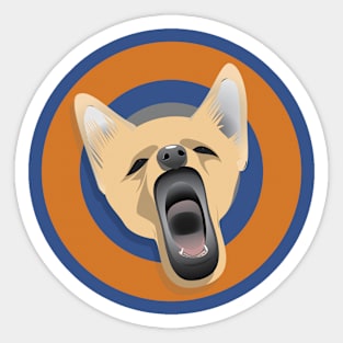 Dog howl Sticker